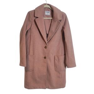 Old Navy Womens Soft Brushed Overcoat Pink Pea Coat Professional Preppy Sz Small